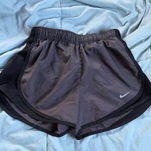 Nike Women's Charcoal Gray Athletic Shorts with Black Trim
